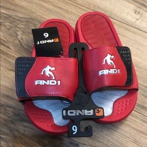 AND1 Boys Slide Sandals Size 6